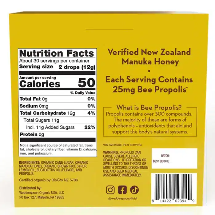 manuka honey organic nutrition facts (1)
